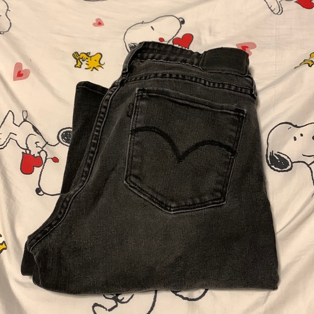 712 Levis Faded Black Jeans
